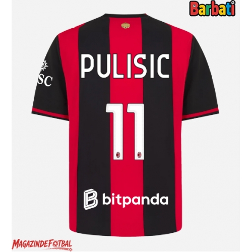 AC Milan Christian Pulisic #11 Tricou Fotbal Replică 2026-27 Barbati Acasa AC Milan Christian Pulisic #11 Tricou Fotbal Replică 2026-27 Barbati Acasa
